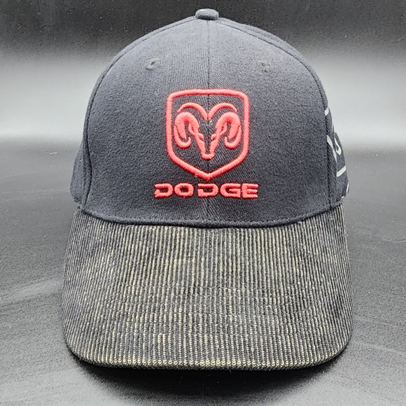 Dodge Ram Hat Cap Black Red Choko Brand Soft Felt Fitted Flex One size - Picture 1 of 7